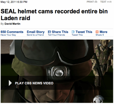 CBS News helmet cam screen shot